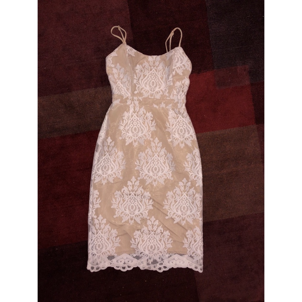 F21 Lace Midi Graduation Dress